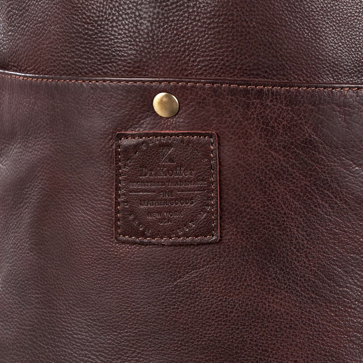 Рюкзак Dr.Koffer из натуральной кожи темно-коричневый