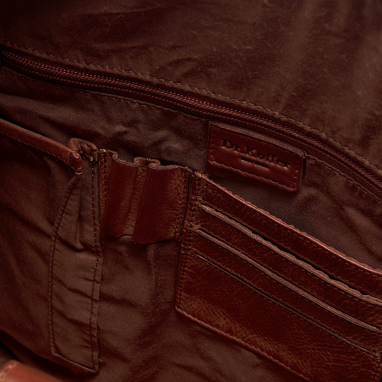 Деловая сумка Dr.Koffer из натуральной кожи коричневая