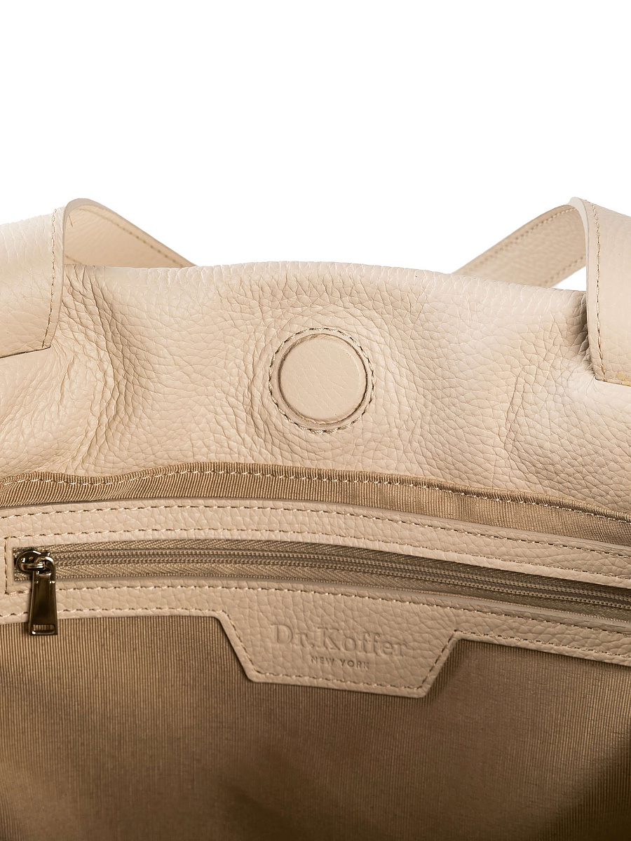 Женская сумка Dr. Koffer из натуральной кожи белая
