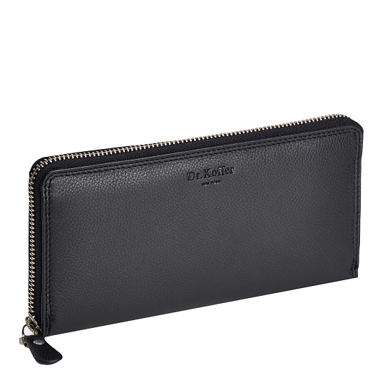 Портмоне Dr.Koffer из натуральной кожи черное
