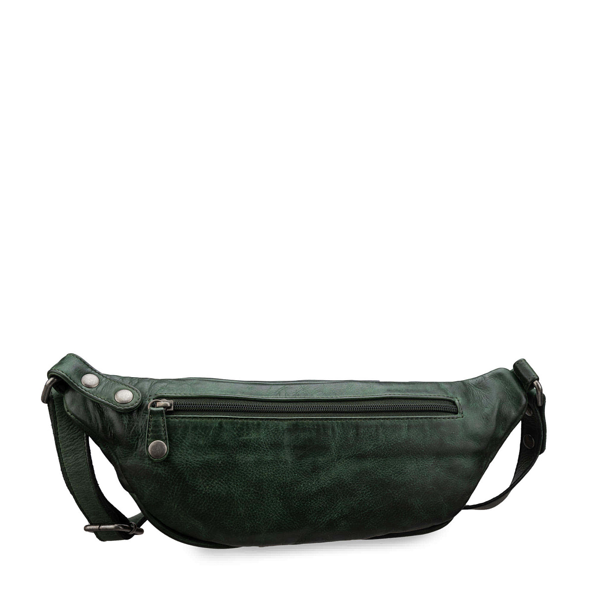 Сумка на пояс Dr. Koffer из натуральной кожи зеленая