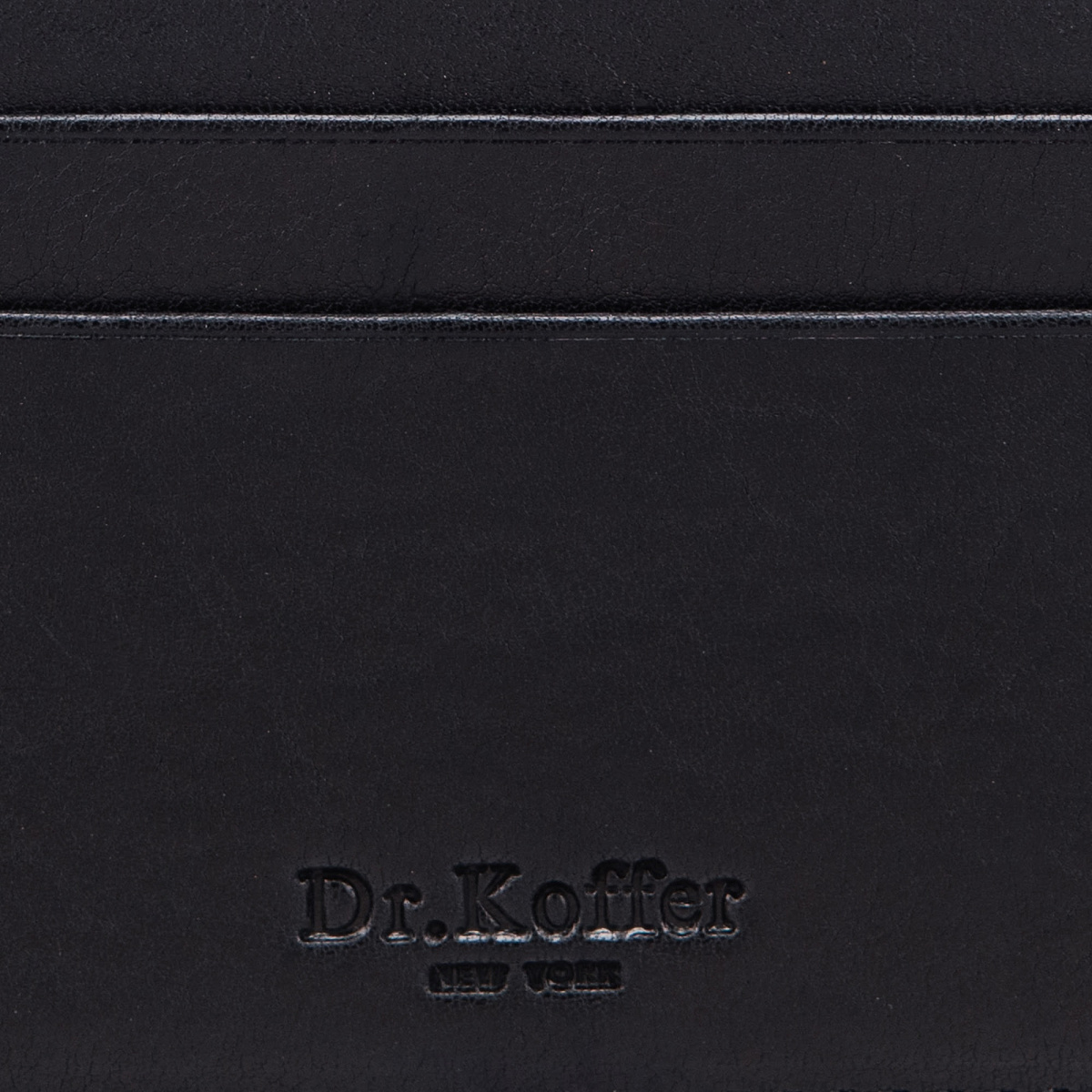 Кредитница Dr.Koffer из натуральной кожи черная