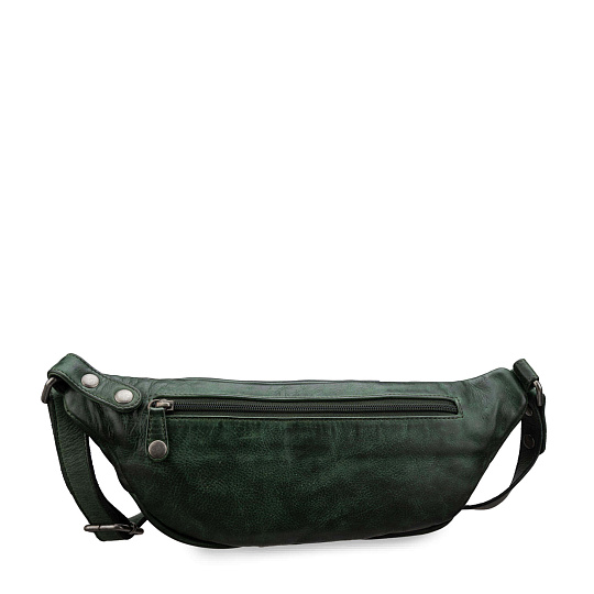 Сумка на пояс Dr. Koffer из натуральной кожи зеленая