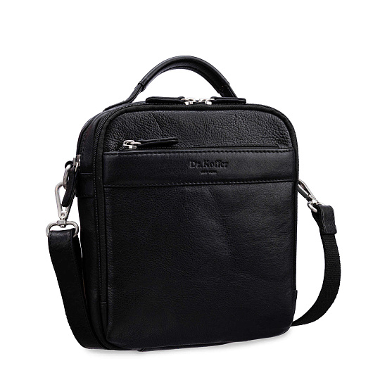 Сумка через плечо Dr.Koffer из натуральной кожи черная