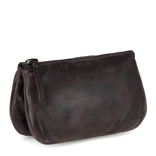 Сумка через плечо Dr.Koffer из натуральной кожи серая