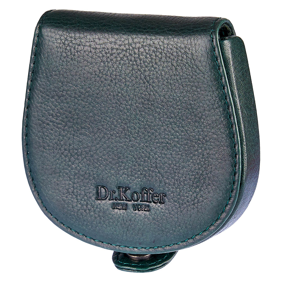 Монетница Dr.Koffer из натуральной кожи зеленая