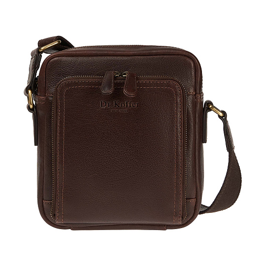 Сумка через плечо Dr.Koffer из натуральной кожи коричневая