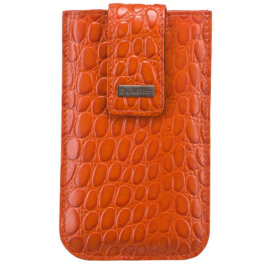 Чехол для телефона из натуральной кожи красный Dr.Koffer