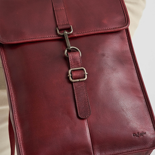 Рюкзак Dr.Koffer из натуральной кожи бордовый