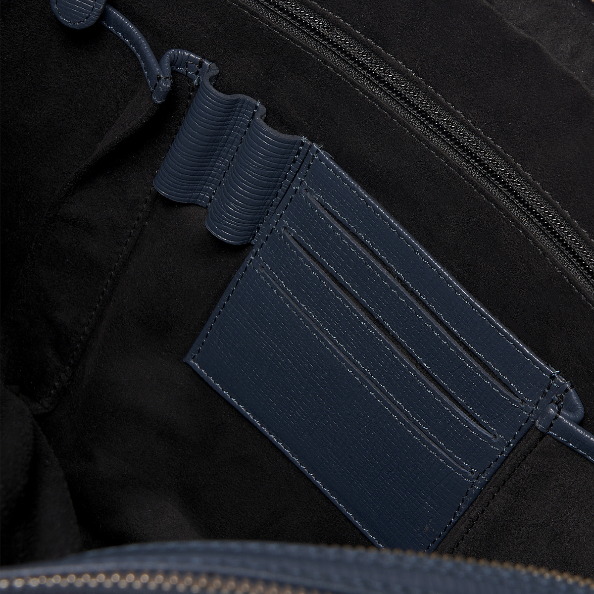 Деловая сумка Dr.Koffer из натуральной кожи синяя