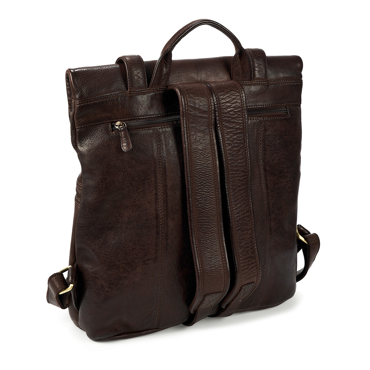 Рюкзак Dr.Koffer из натуральной кожи темно-коричневый