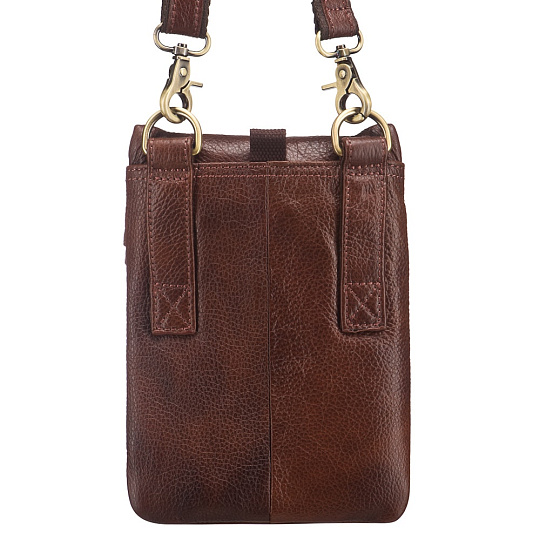 Сумка через плечо Dr.Koffer из натуральной кожи коричневая