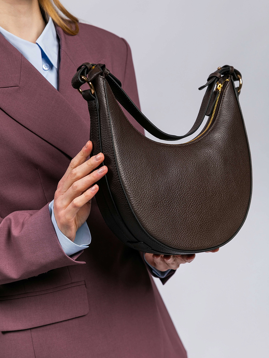 Женская сумка Dr. Koffer из натуральной кожи коричневая