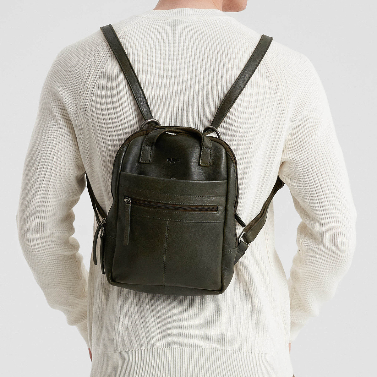 Рюкзак Dr.Koffer из натуральной кожи зеленый