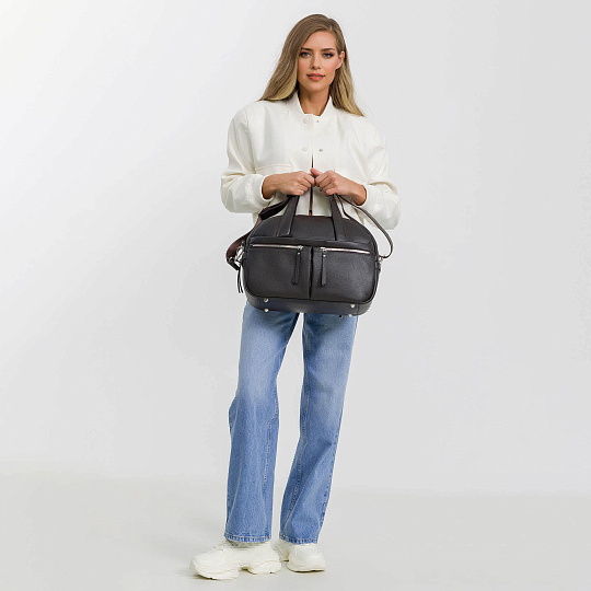 Сумка дорожная Dr.Koffer из натуральной кожи коричневая