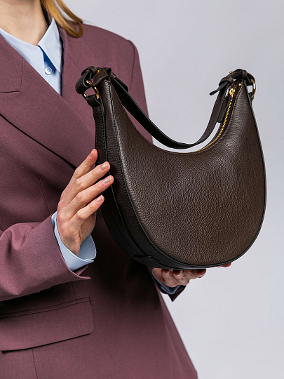 Женская сумка Dr. Koffer из натуральной кожи коричневая