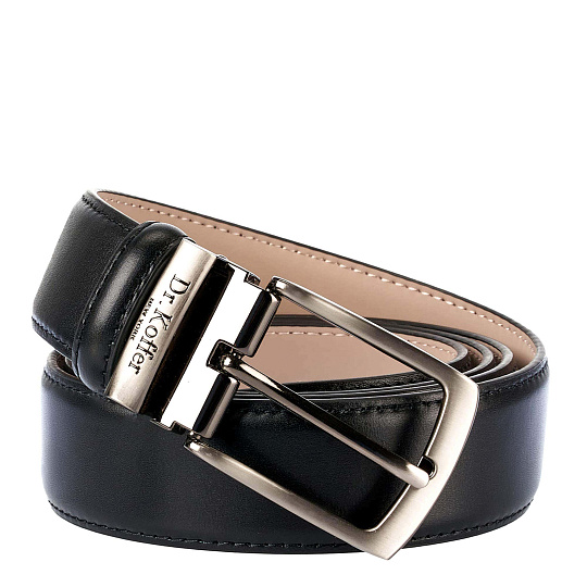 Ремень Dr. Koffer из натуральной кожи черный