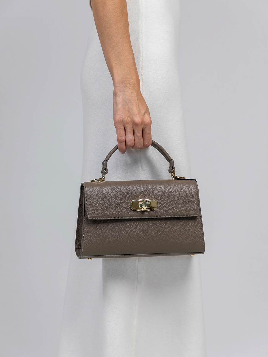 Женская сумка Dr.Koffer из натуральной кожи бежевая