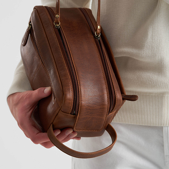 Несессер Dr.Koffer из натуральной кожи коричневый