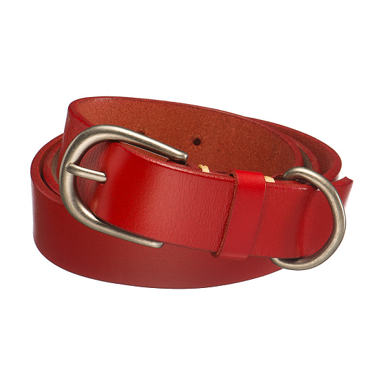 Ремень Dr. Koffer из натуральной кожи красный