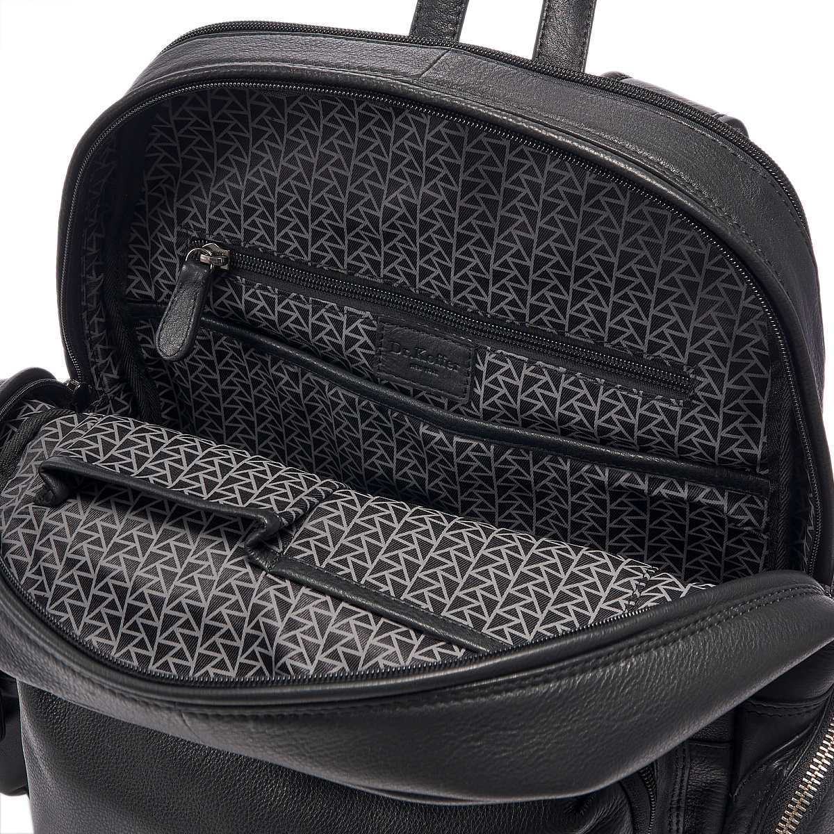 Рюкзак Dr.Koffer из натуральной кожи черный