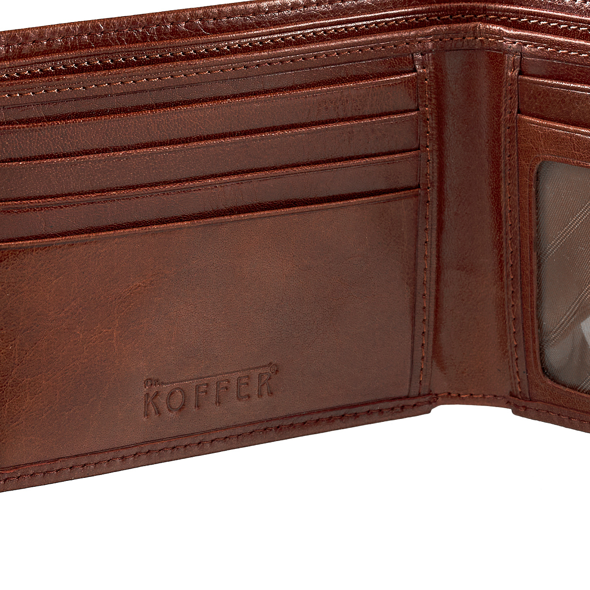 Портмоне Dr.Koffer из натуральной кожи светло-коричневое