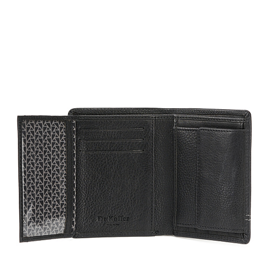 Портмоне Dr.Koffer из натуральной кожи черное