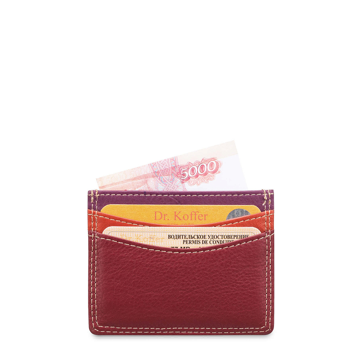 Кредитница Dr.Koffer из натуральной кожи коричневая