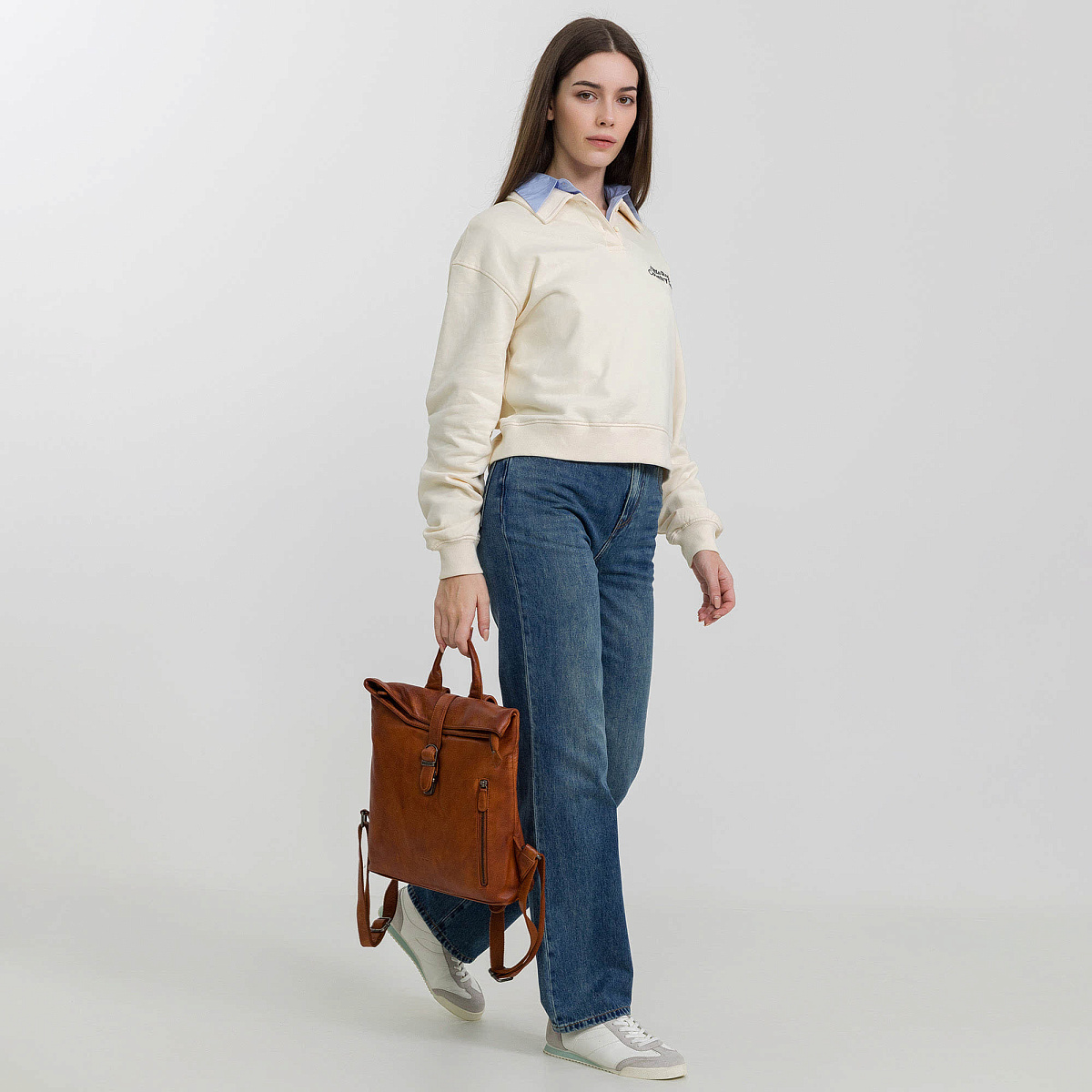 Рюкзак Dr.Koffer из натуральной кожи светло-коричневый