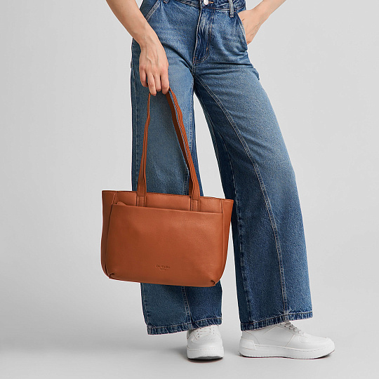 Женская сумка Dr.Koffer из натуральной кожи коричневая