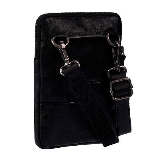 Сумка через плечо Dr.Koffer из натуральной кожи черная