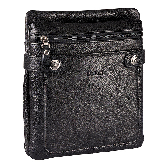 Сумка через плечо Dr.Koffer из натуральной кожи черная