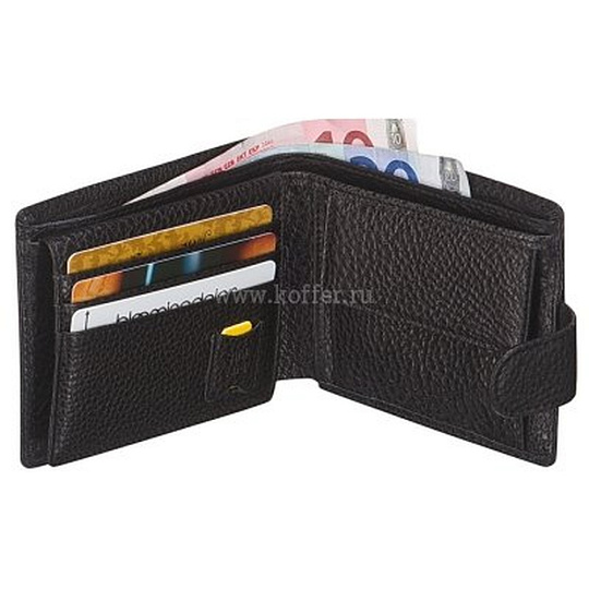 Портмоне Dr.Koffer из натуральной кожи черное