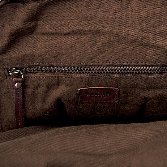 Рюкзак Dr.Koffer из натуральной кожи темно-коричневый