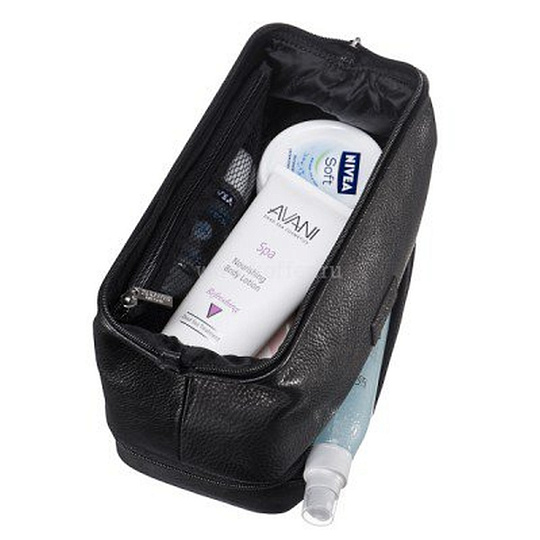 Несессер Dr. Koffer из натуральной кожи черный