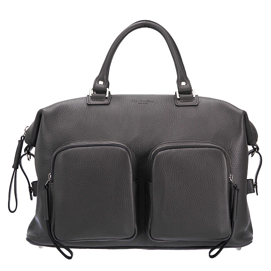Сумка дорожная Dr.Koffer из натуральной кожи серая