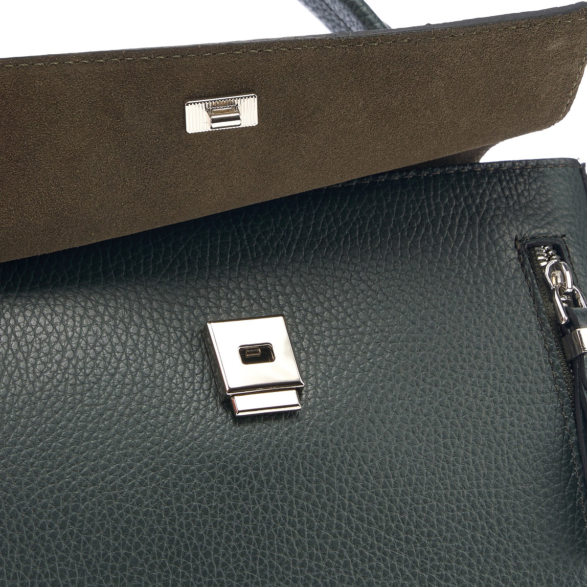 Женская сумка Dr. Koffer из натуральной кожи зеленая