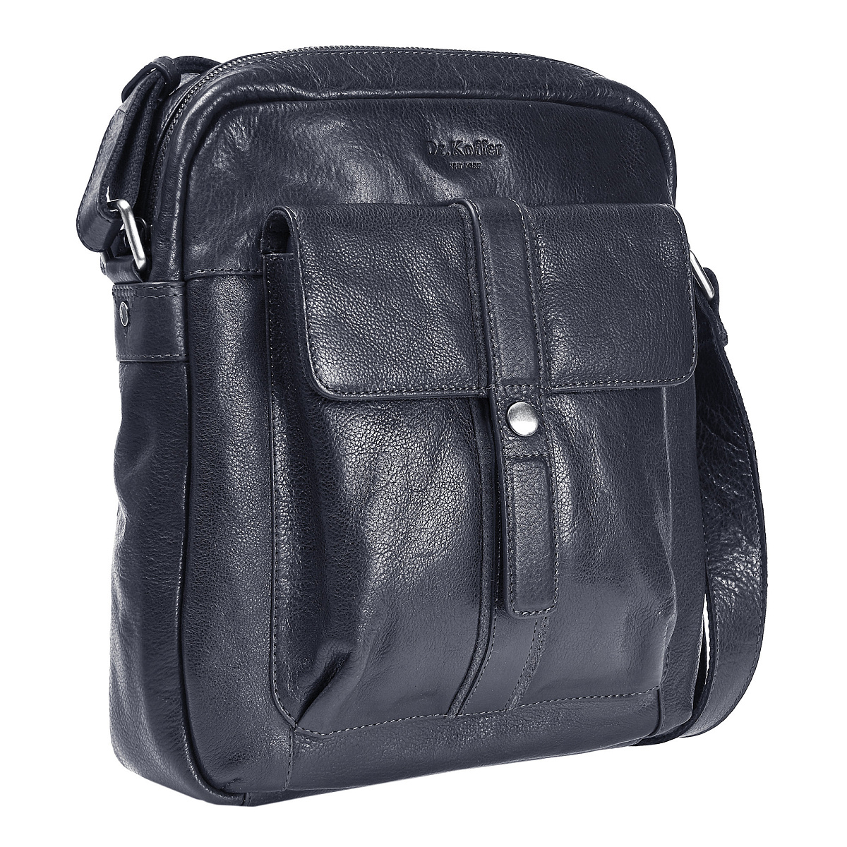 Сумка через плечо Dr.Koffer из натуральной кожи синяя