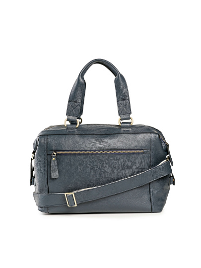 Дорожная сумка Dr. Koffer из натуральной кожи синяя