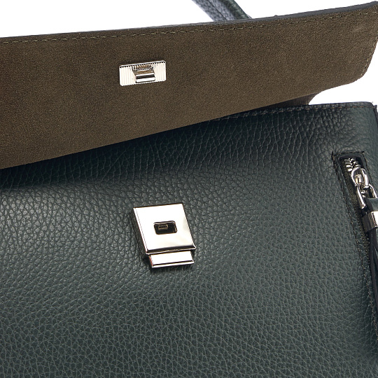 Женская сумка Dr. Koffer из натуральной кожи зеленая