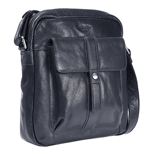 Сумка через плечо Dr.Koffer из натуральной кожи синяя