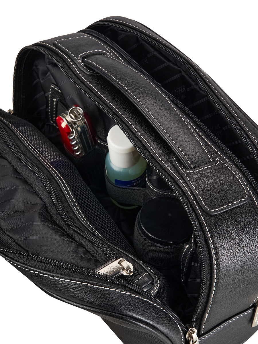 Несессер Dr. Koffer из натуральной кожи черный