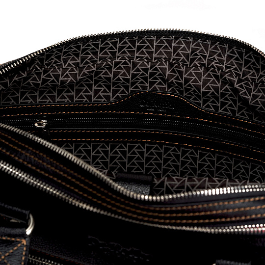 Деловая сумка Dr.Koffer из натуральной кожи черная