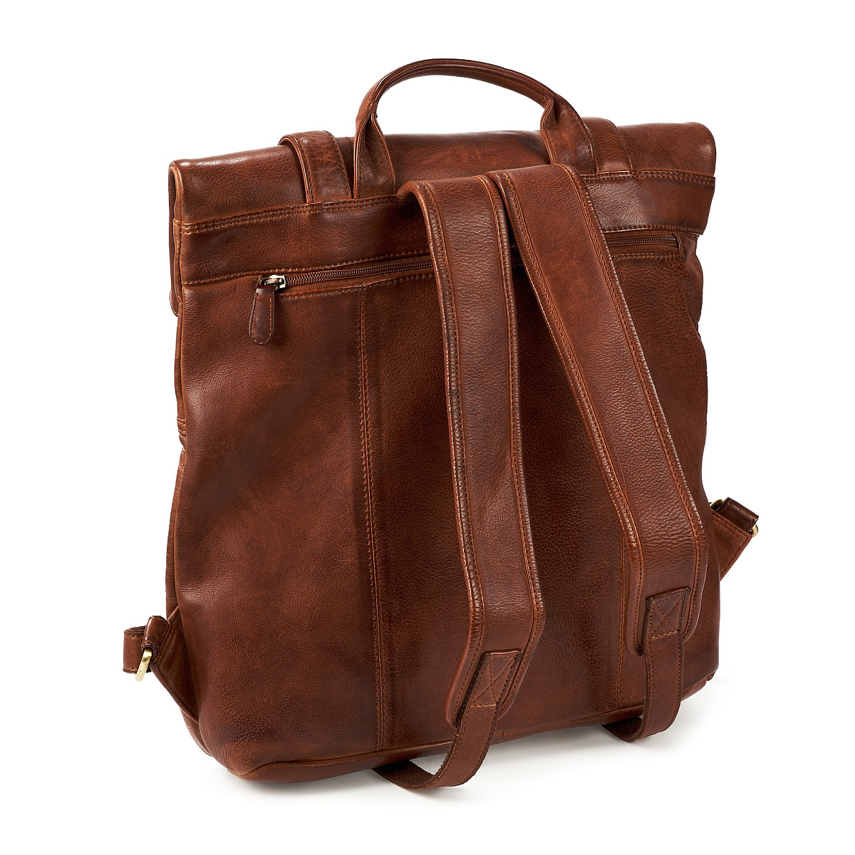 Рюкзак Dr.Koffer из натуральной кожи светло-коричневый
