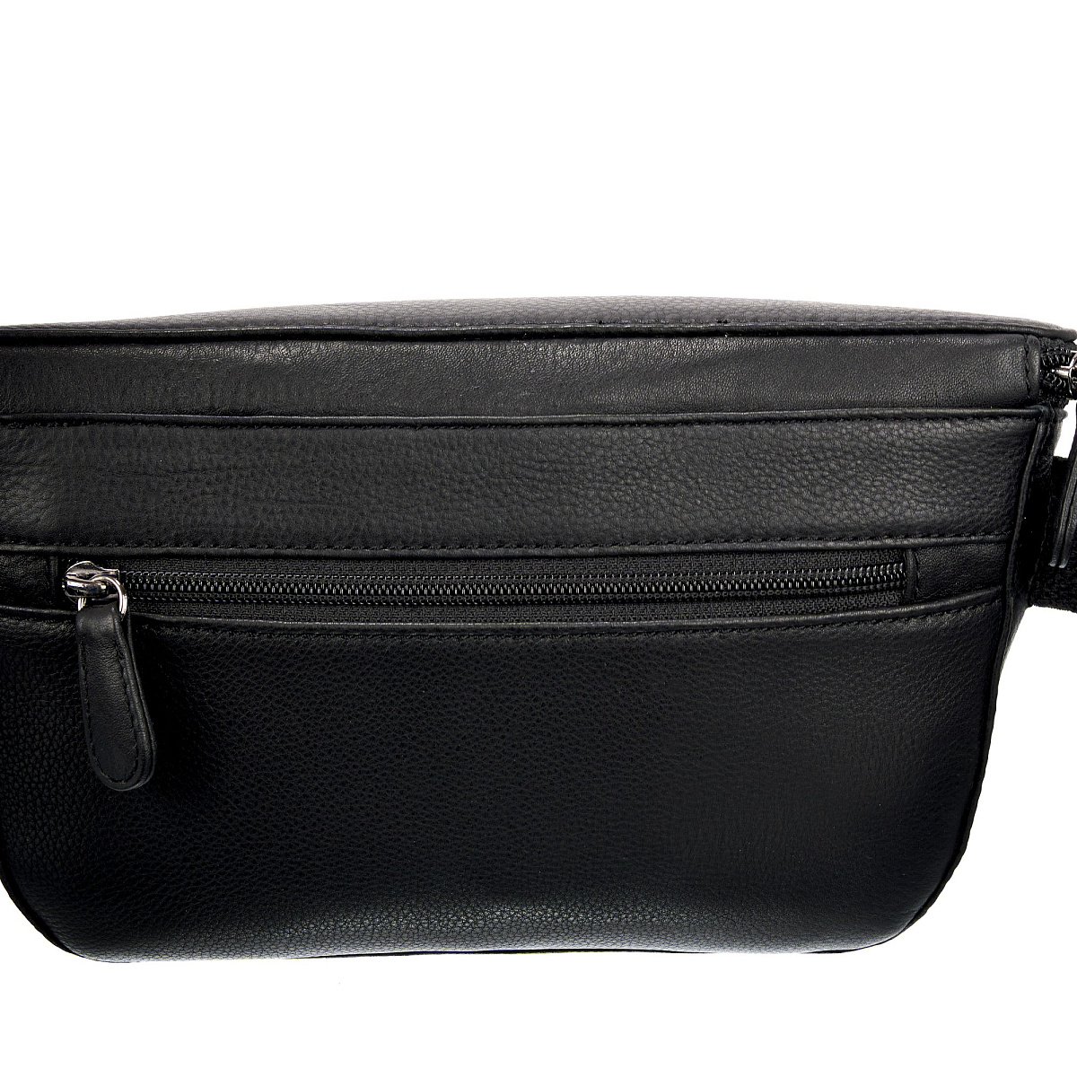 Сумка на пояс Dr. Koffer из натуральной кожи черная