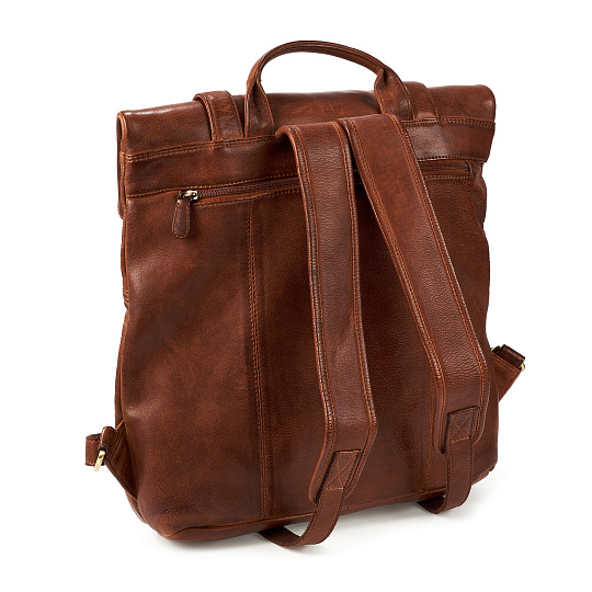 Рюкзак Dr.Koffer из натуральной кожи светло-коричневый