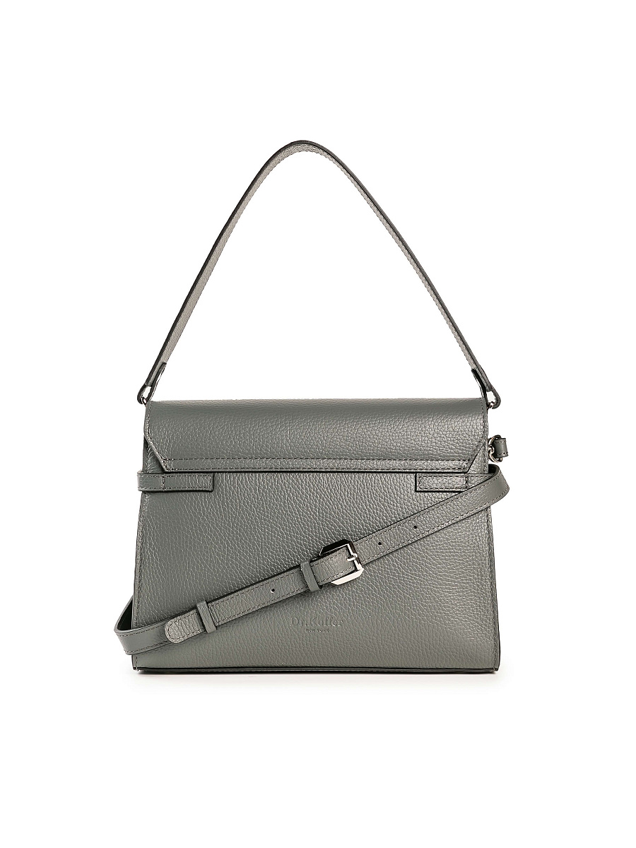 Женская сумка Dr. Koffer из натуральной кожи серая