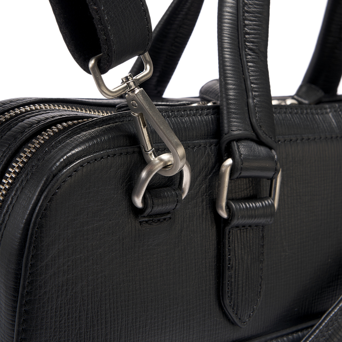 Деловая сумка Dr.Koffer из натуральной кожи черная