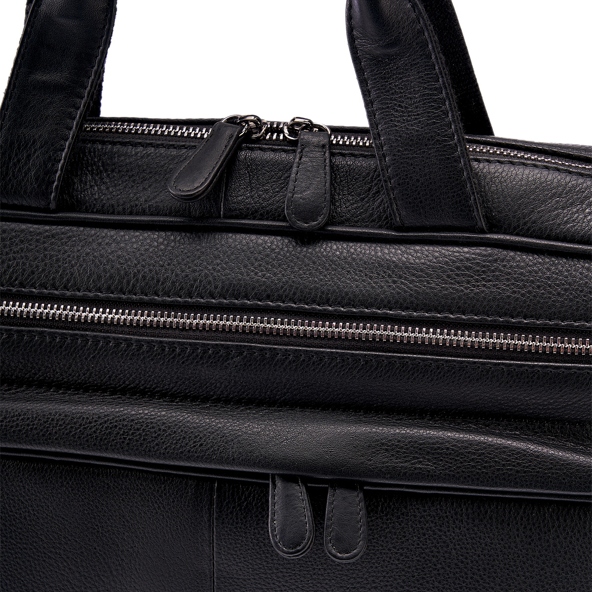 Деловая сумка Dr.Koffer из натуральной кожи черная