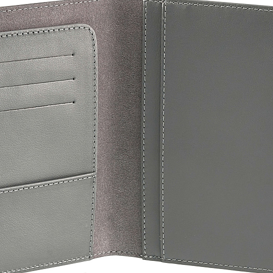 Обложка для паспорта Dr.Koffer из натуральной кожи серая